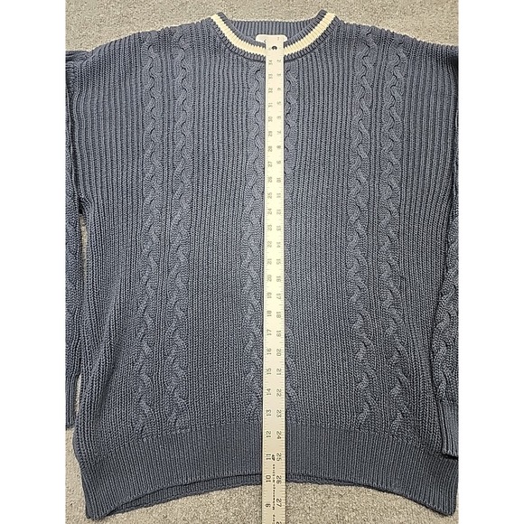 Vintage 90s Dockers cable knit Heavy cotton sweater Mens Size L - Picture 2 of 7